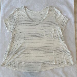 Lush t-shirt, white/grey, size M